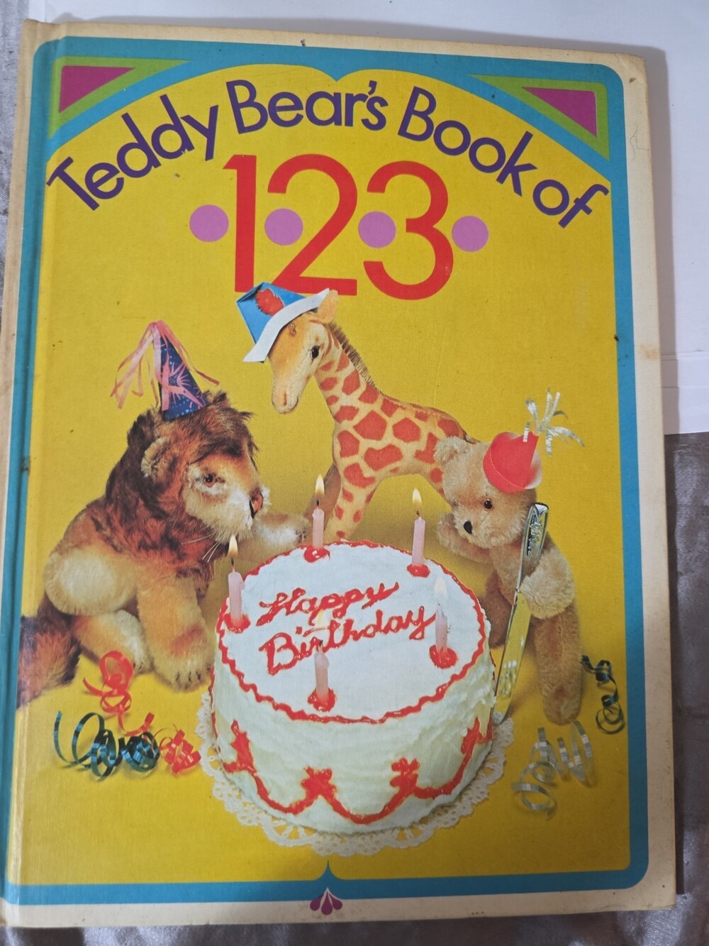 Vintage 1969 Teddy Bear's Book of 123 Children's Golden Press 2nd Printing